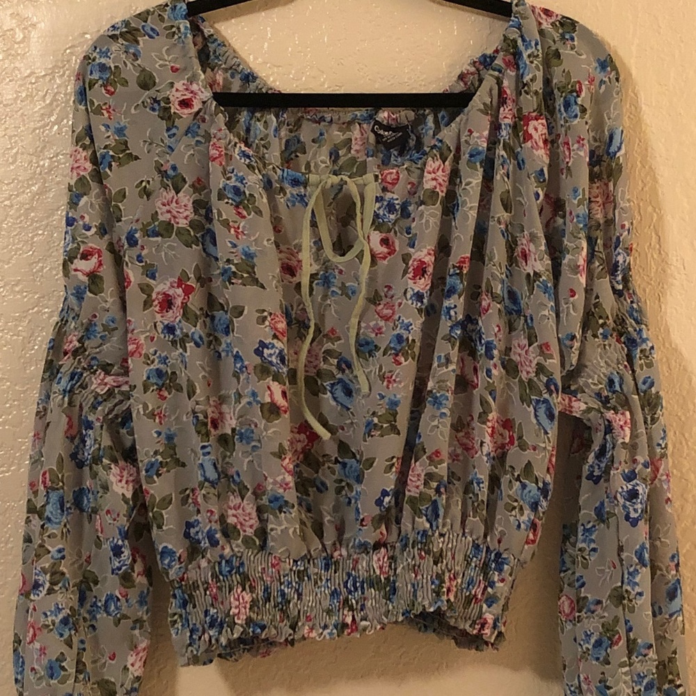 Cotton Express | Long-Sleeved Crop Top | M